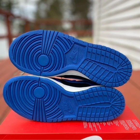 NEW Nike Dunk Low Retro Sneakers GS In Hyper Cobalt/Black - Picture 2 of 5